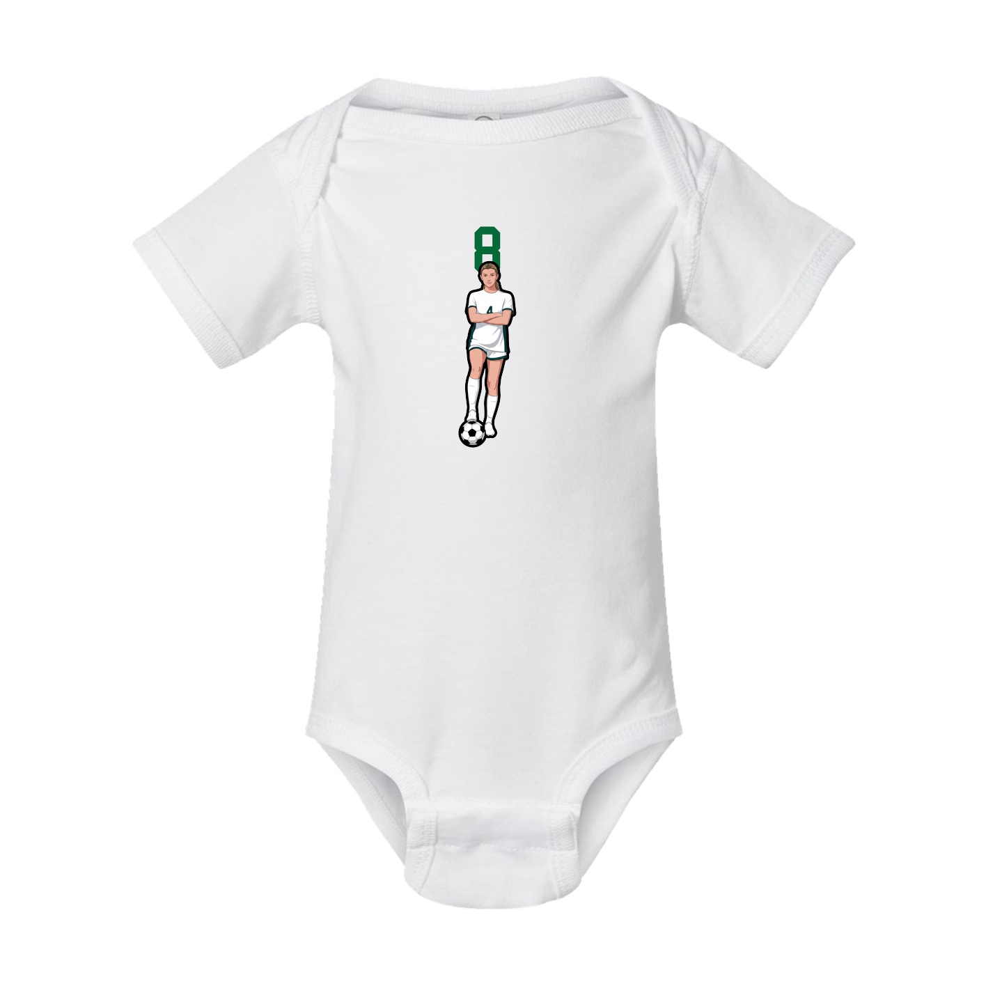 Baby Onesie — Number Top in White