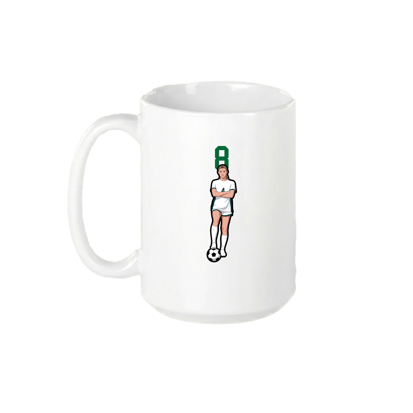 15oz Coffee Mug — Number Top in White