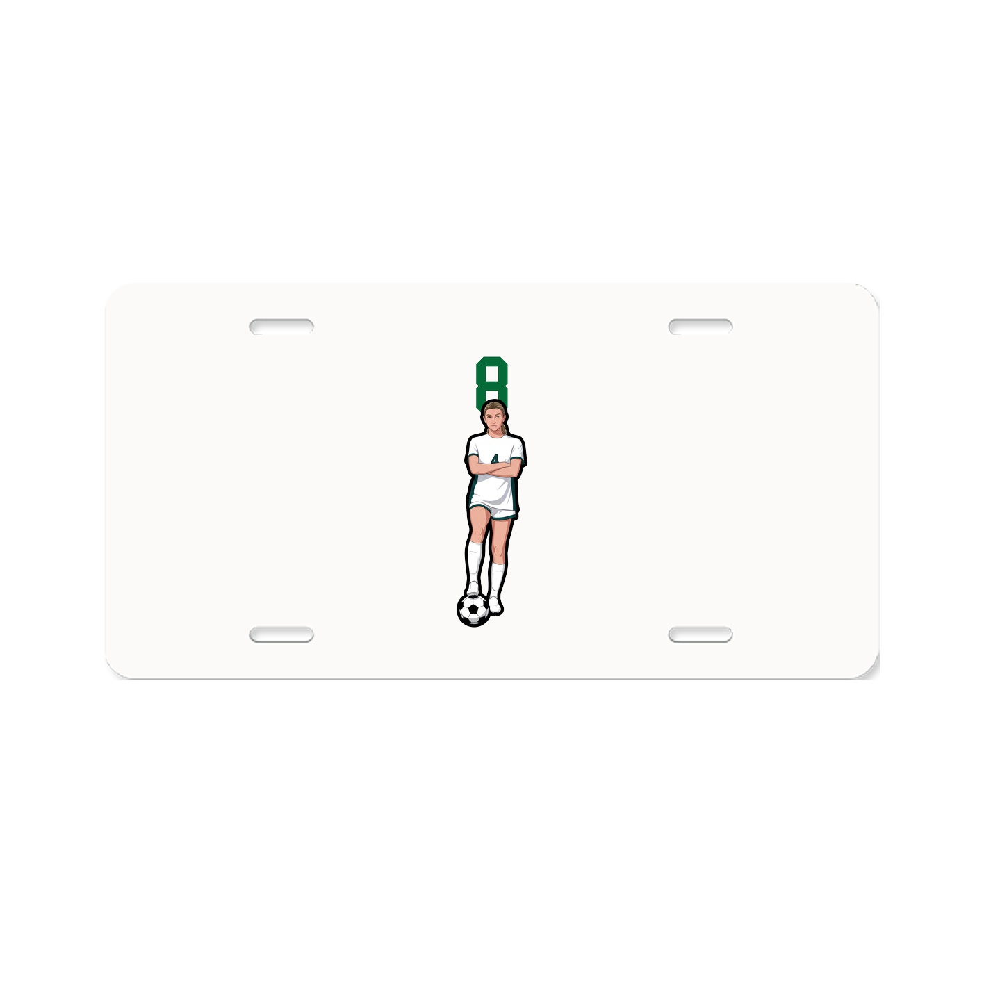 License Plate — Number Top in Classic