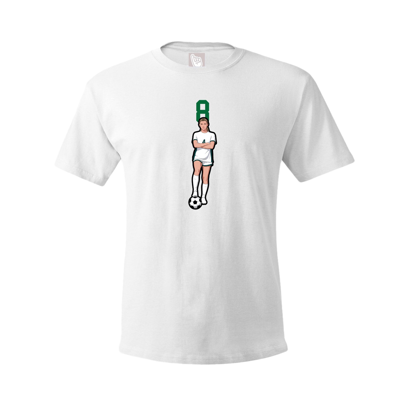 Youth Tee — Number Top in White