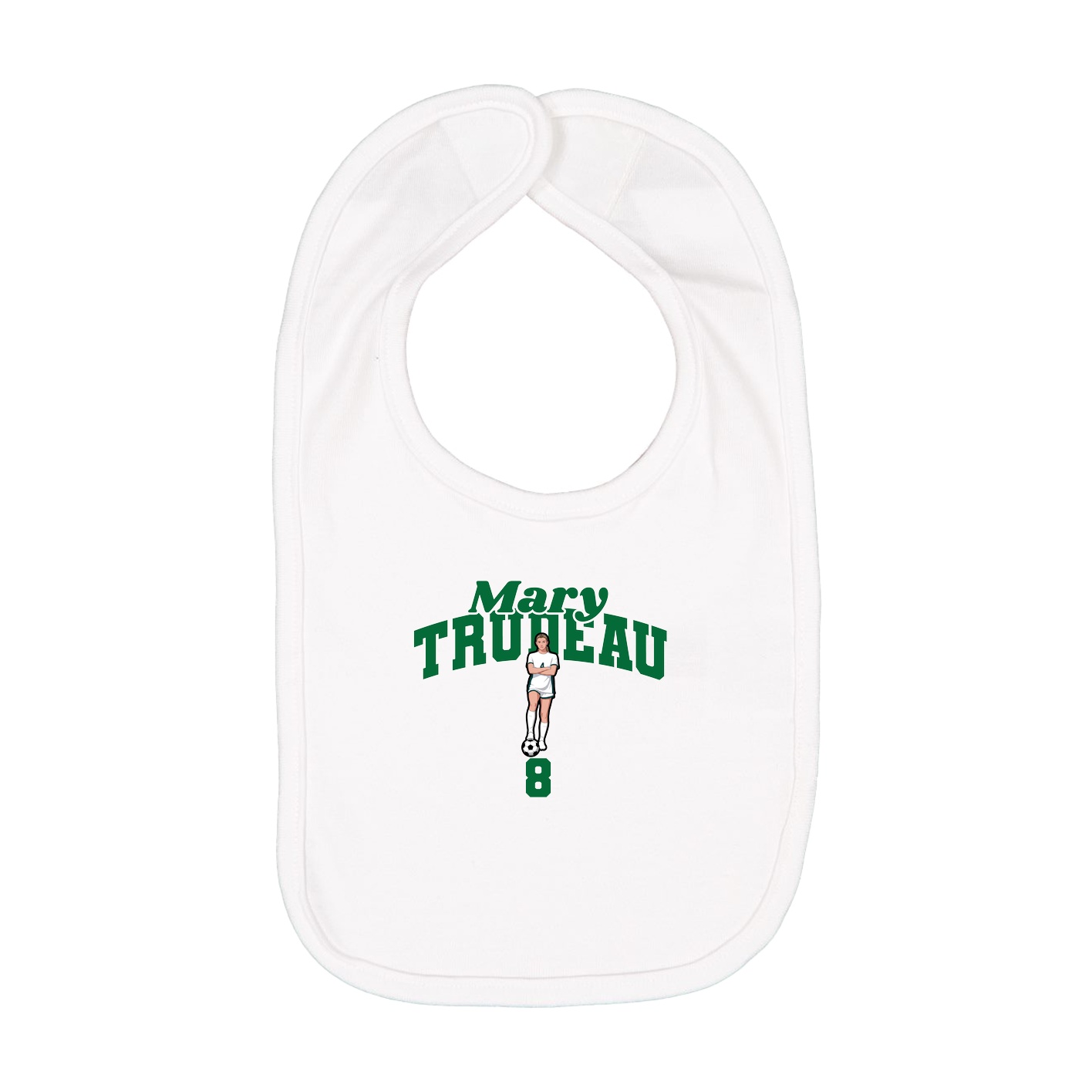 Infant Bib — Signature Arch in White