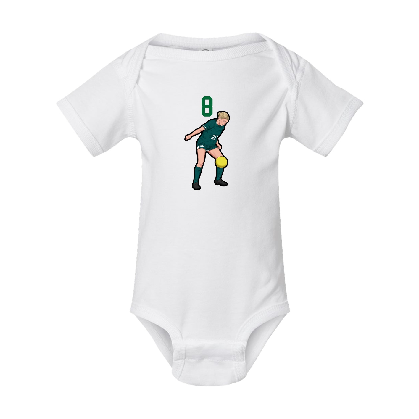 Baby Onesie — Number Top in White