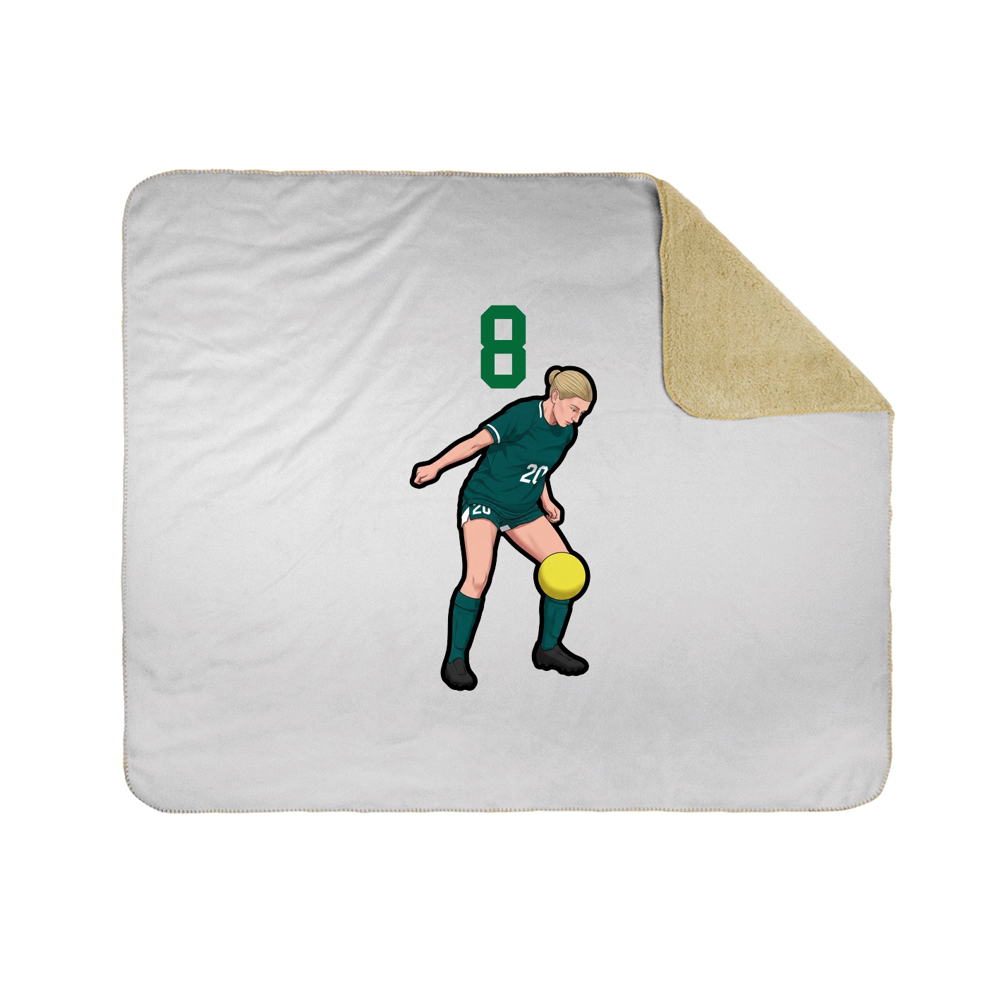 Throw Blanket — Number Top in White