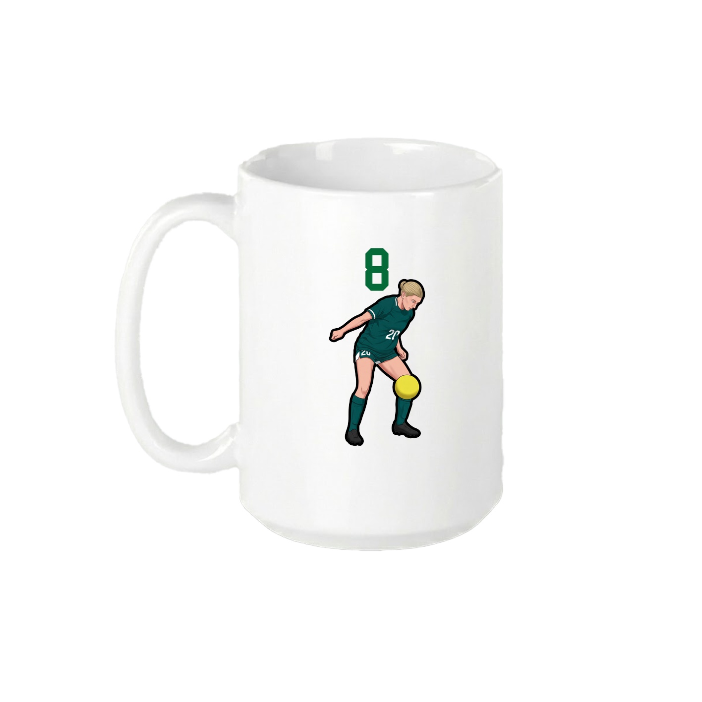 15oz Coffee Mug — Number Top in White