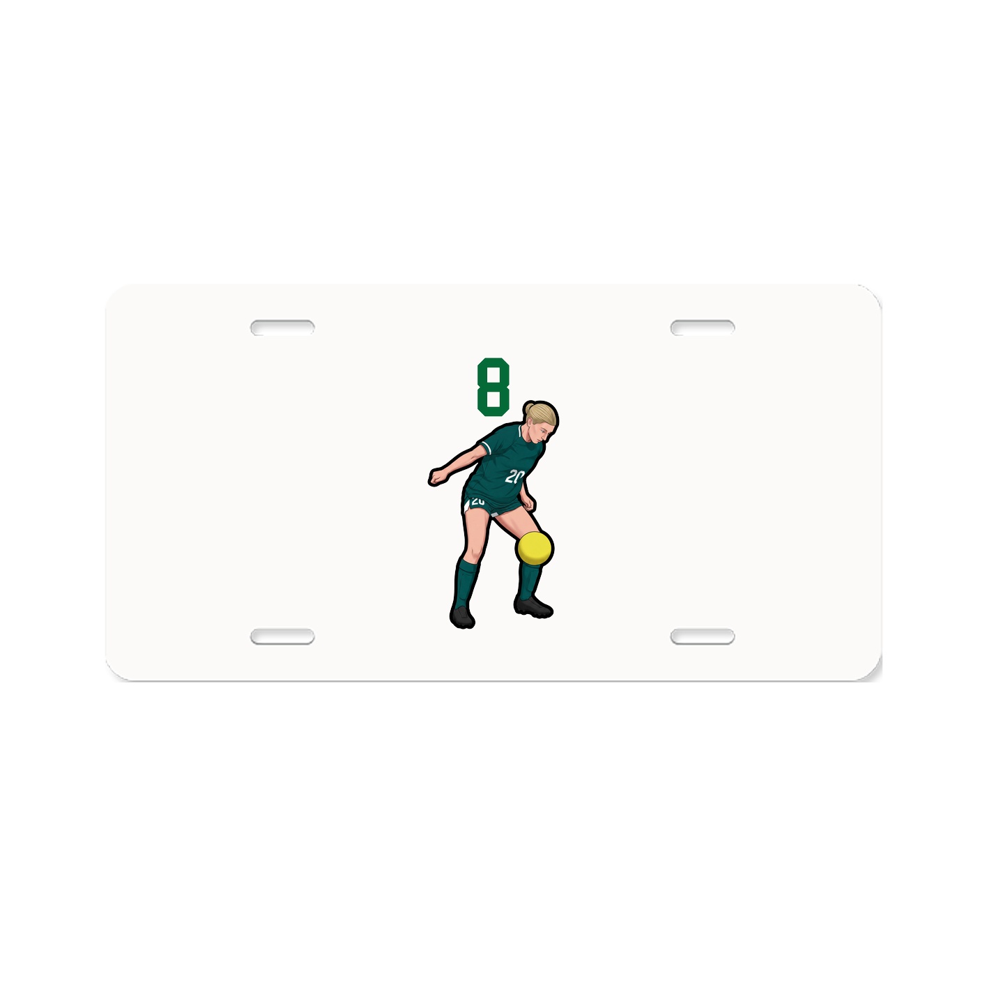 License Plate — Number Top in Classic