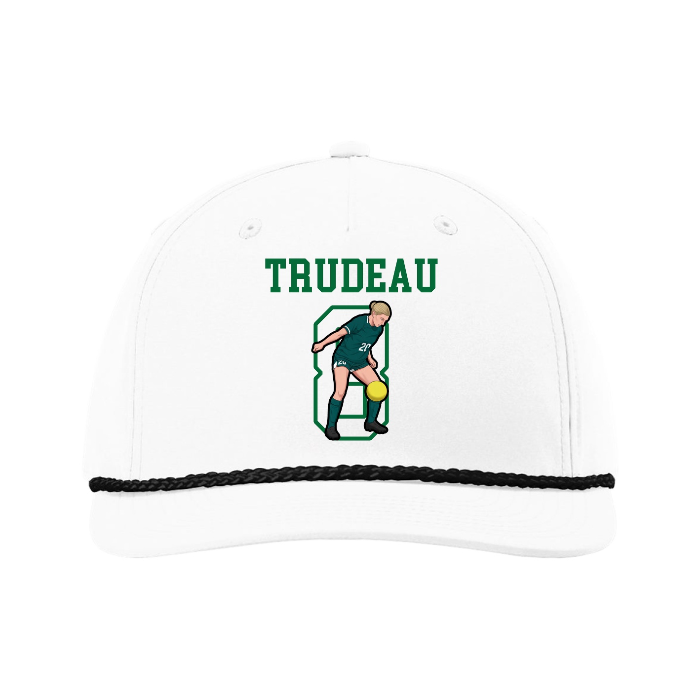 Five-Panel Classic Rope Cap — Shirsey in White