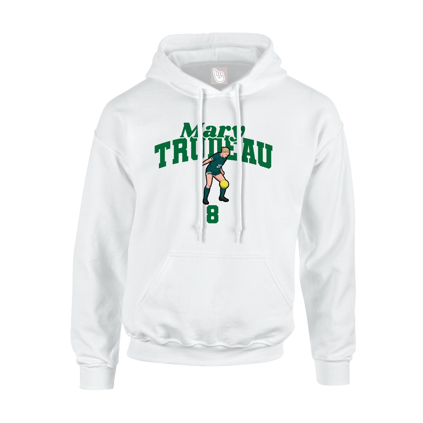Hoodie — Signature Arch in White