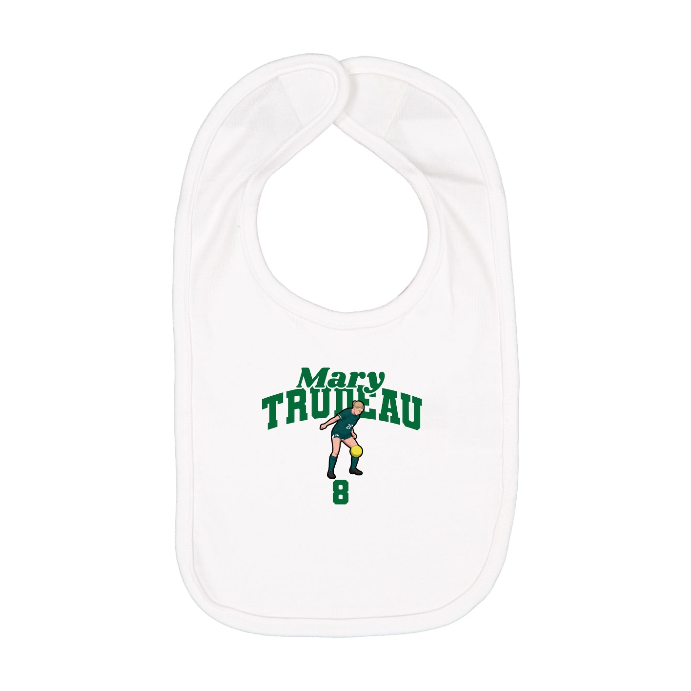 Infant Bib — Signature Arch in White