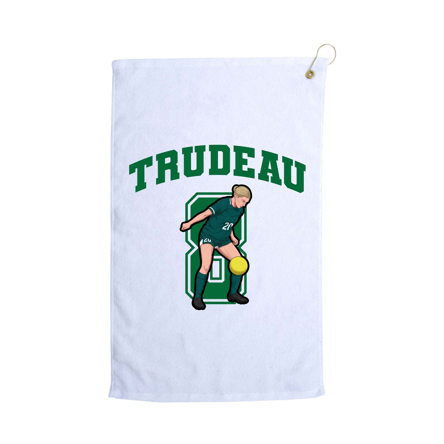 Golf Towel — Number in White