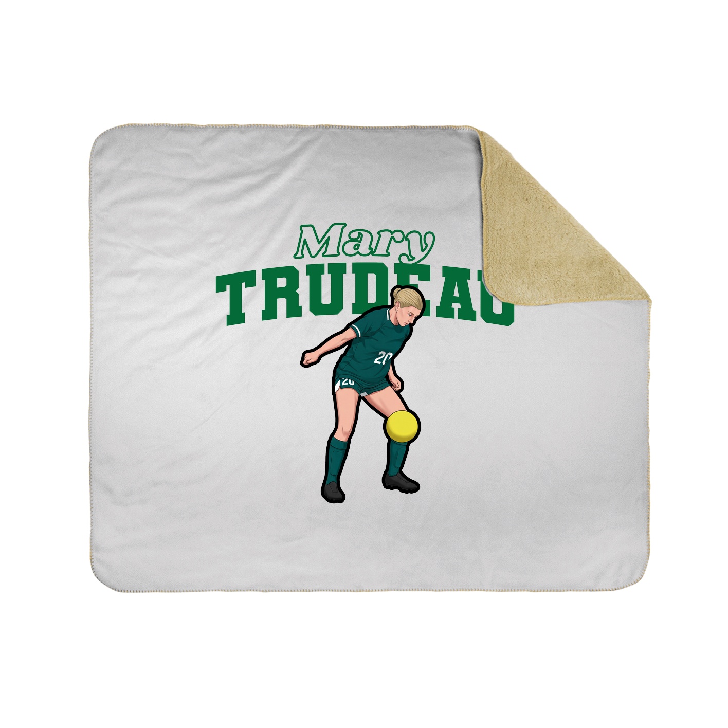Throw Blanket — Name Arch in White