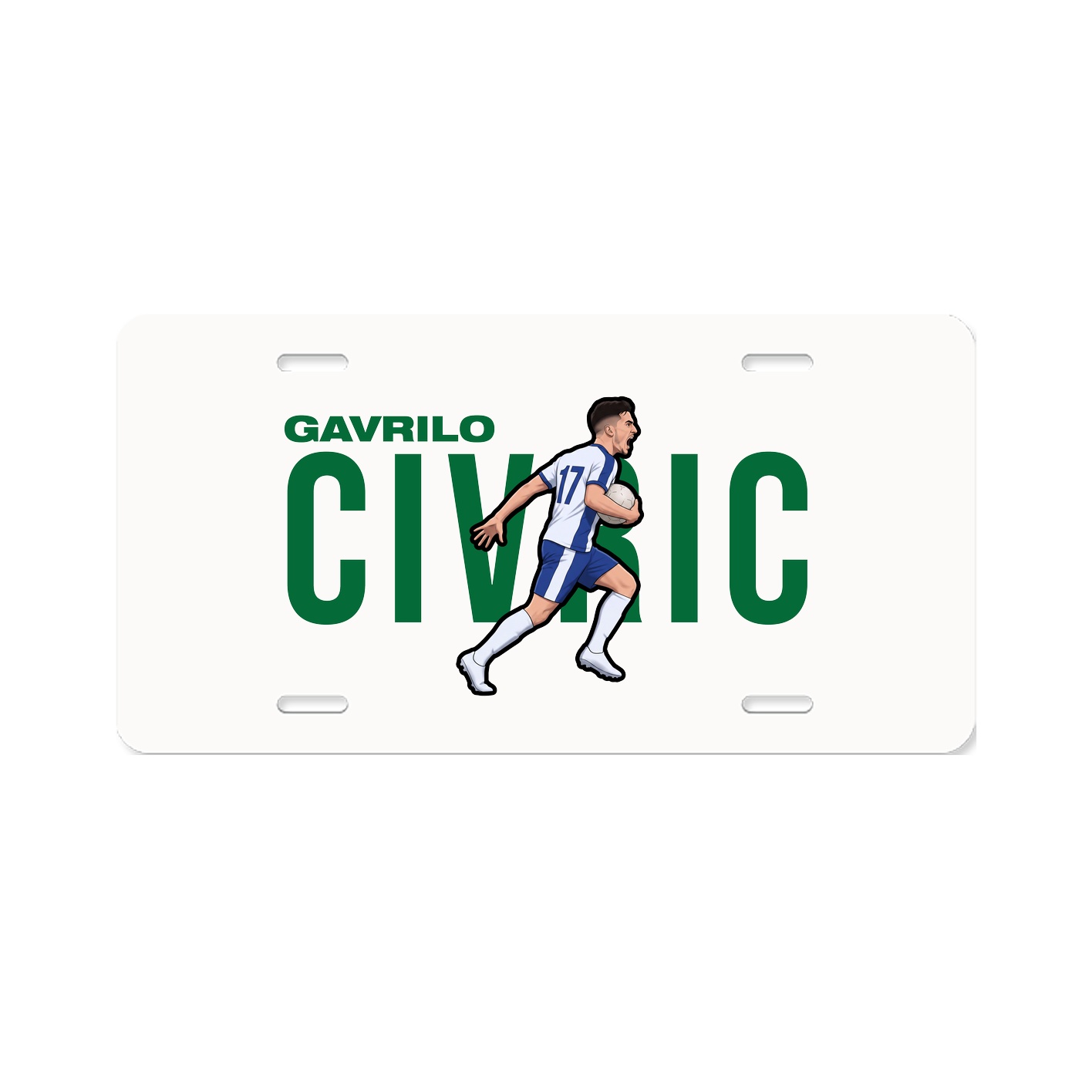License Plate — Player Name in Classic