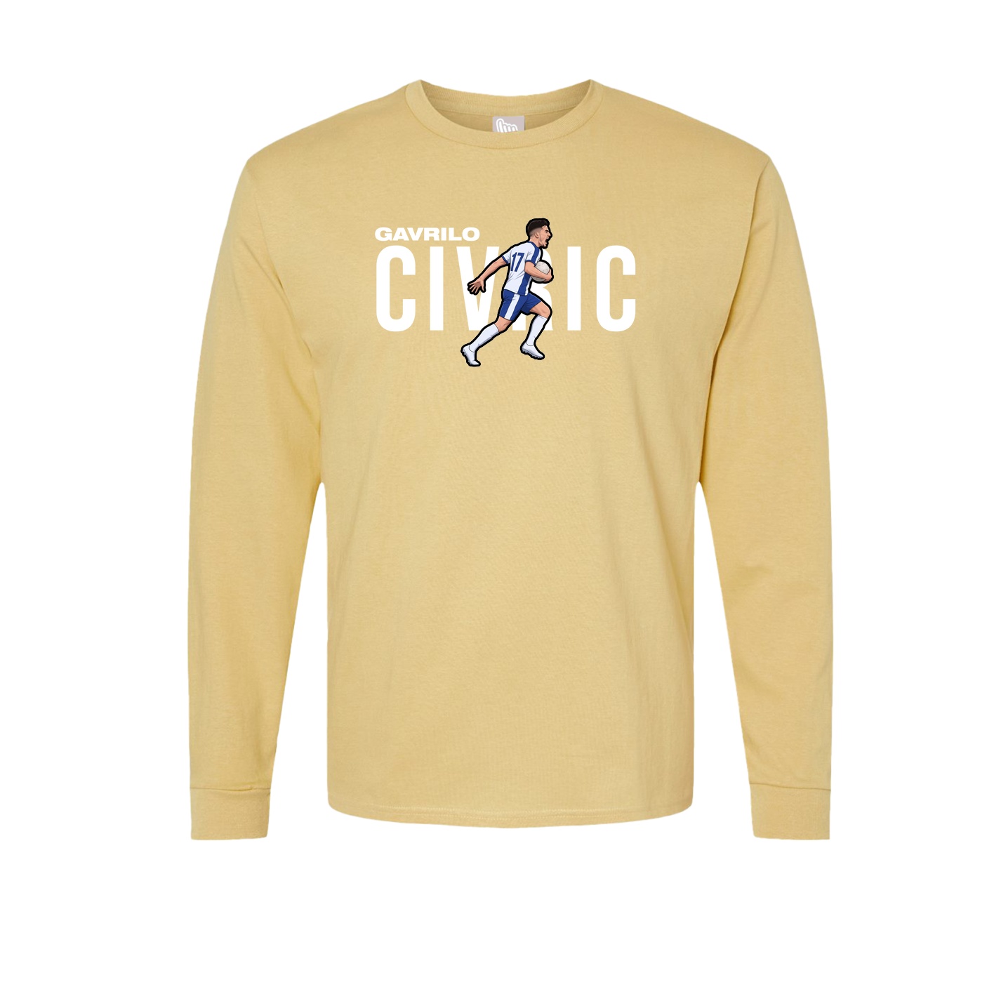 Long Sleeve Tee — Player Name in Vegas Gold