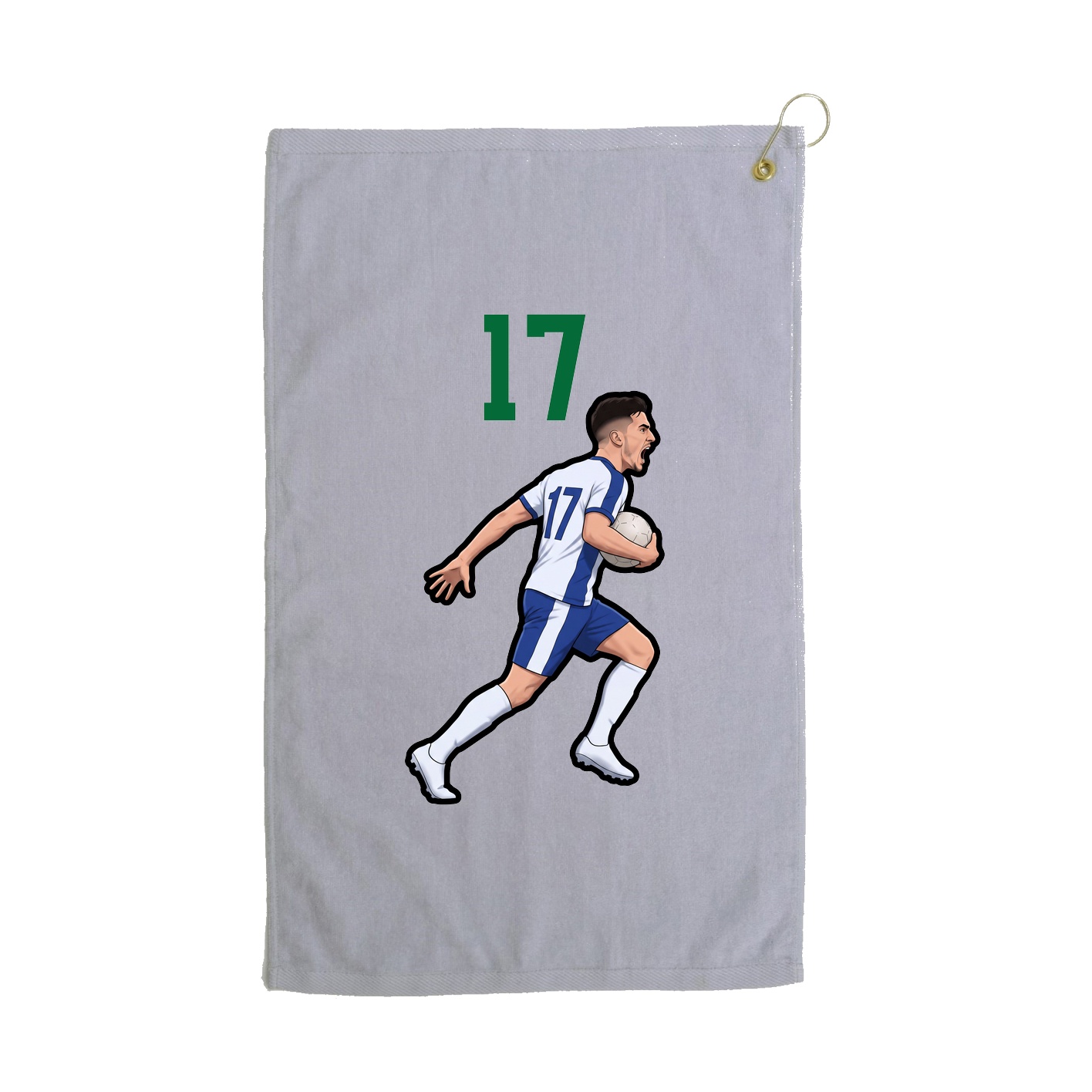 Golf Towel — Number Top in Grey