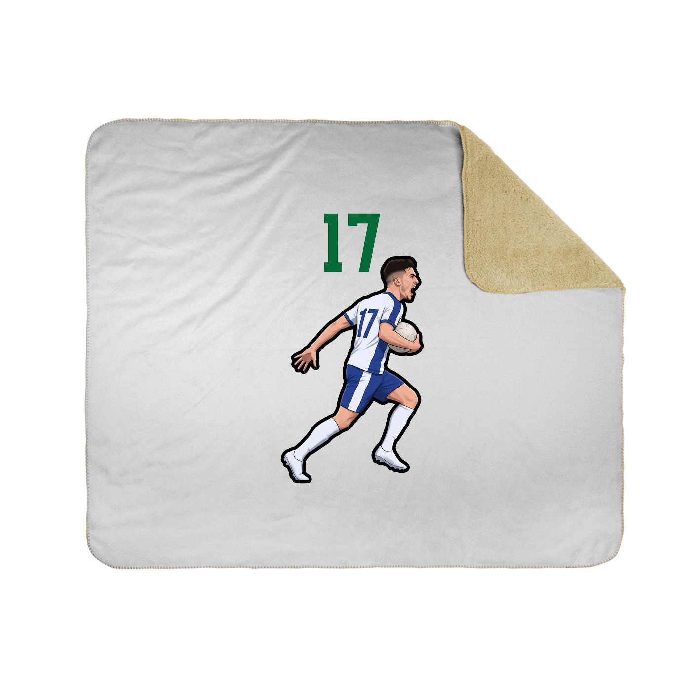 Throw Blanket — Number Top in White