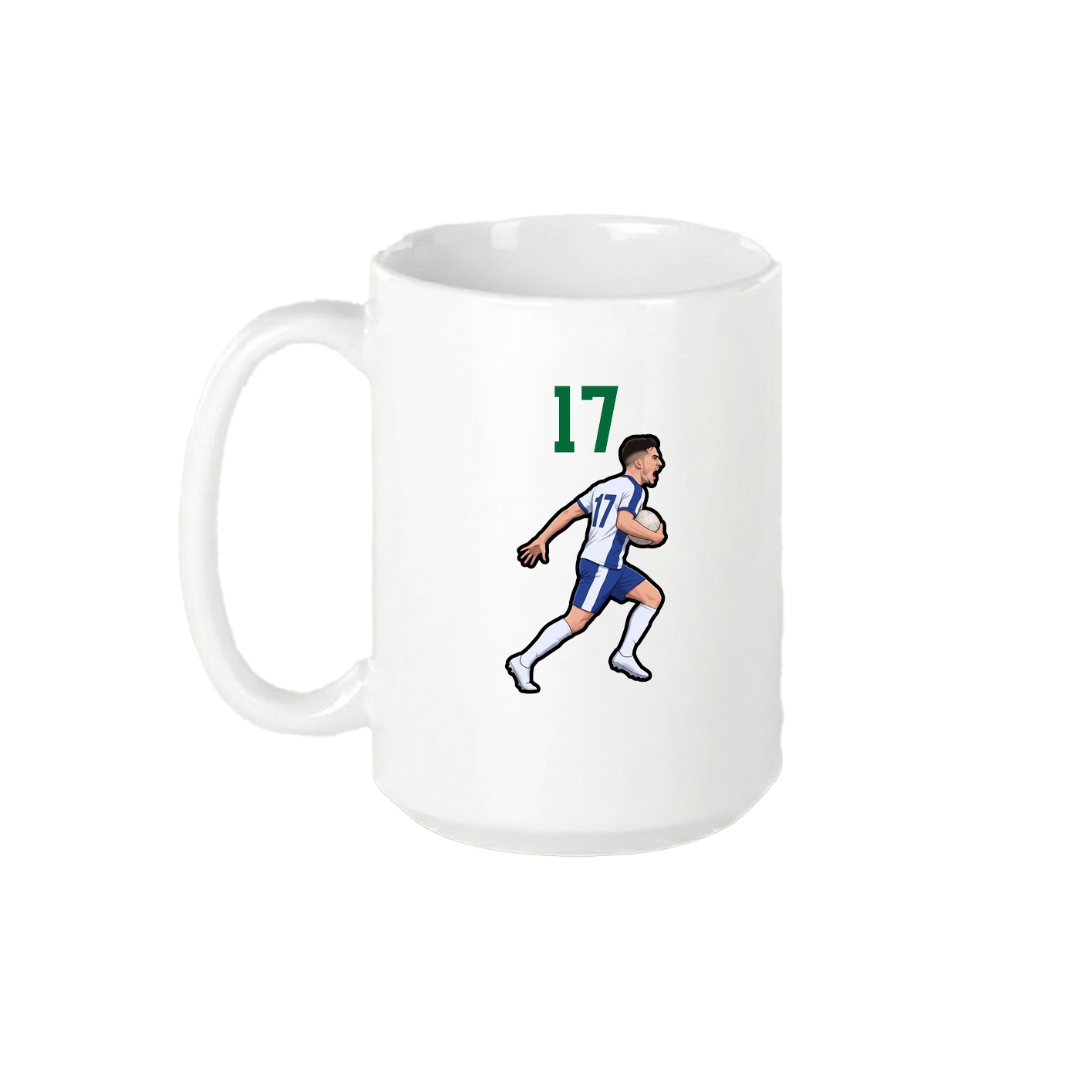 15oz Coffee Mug — Number Top in White