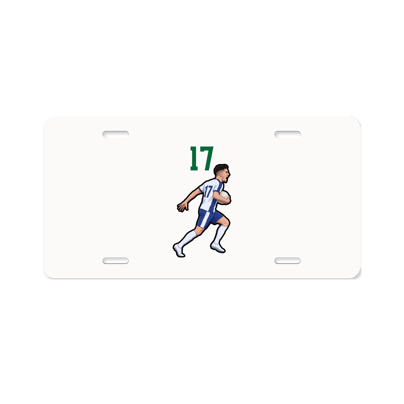 License Plate — Number Top in Classic