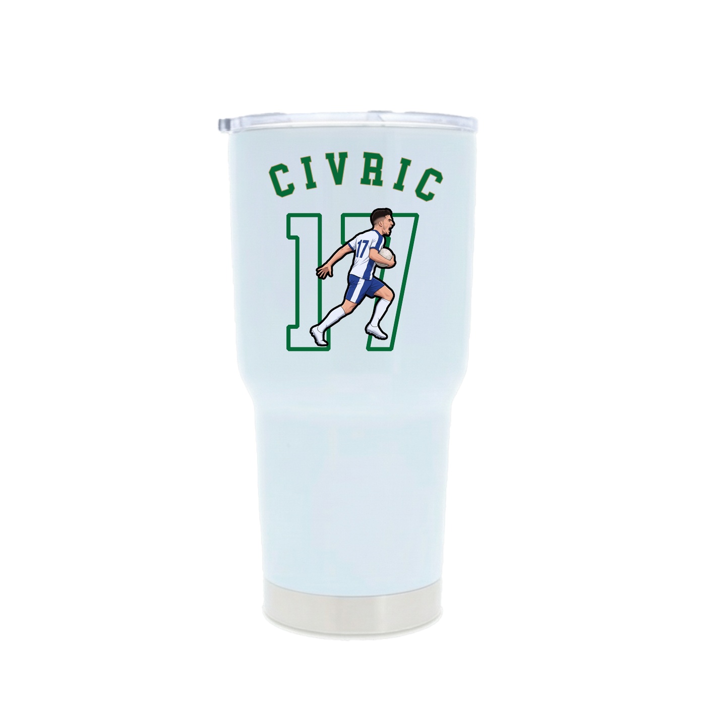 30oz Stainless Steel Tumbler — Shirsey Arch in White