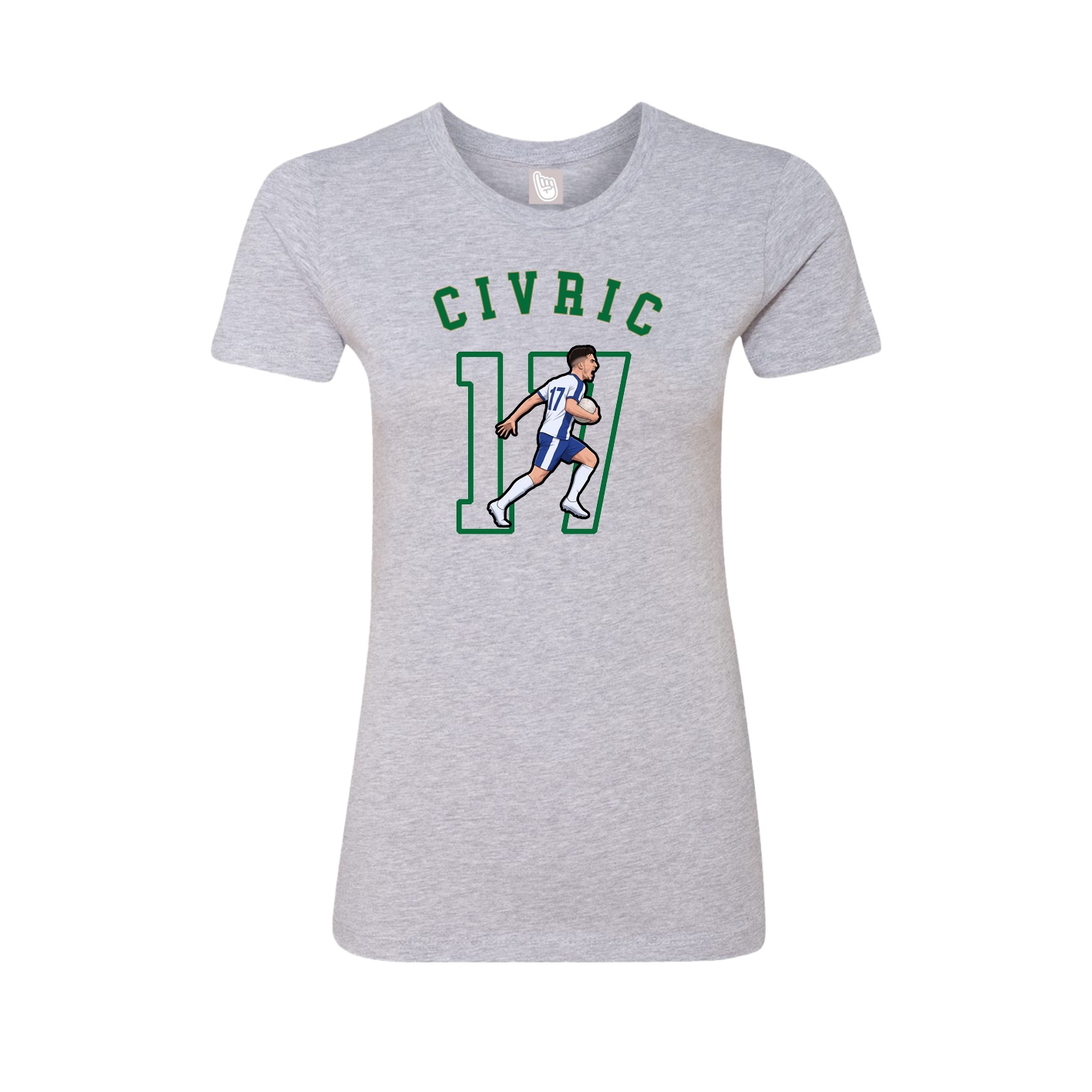 Fitted Women's Tee — Shirsey Arch in Grey