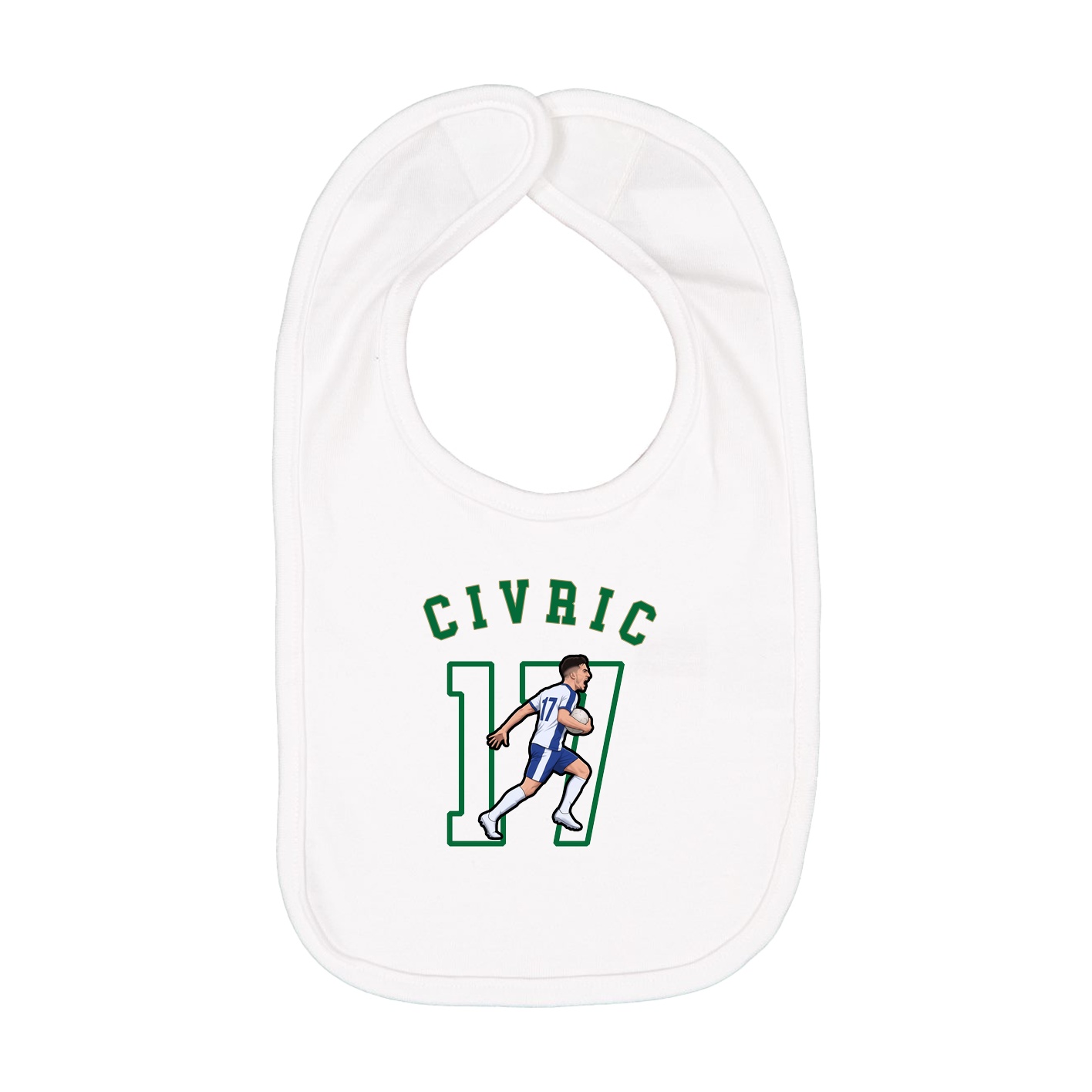 Infant Bib — Shirsey Arch in White
