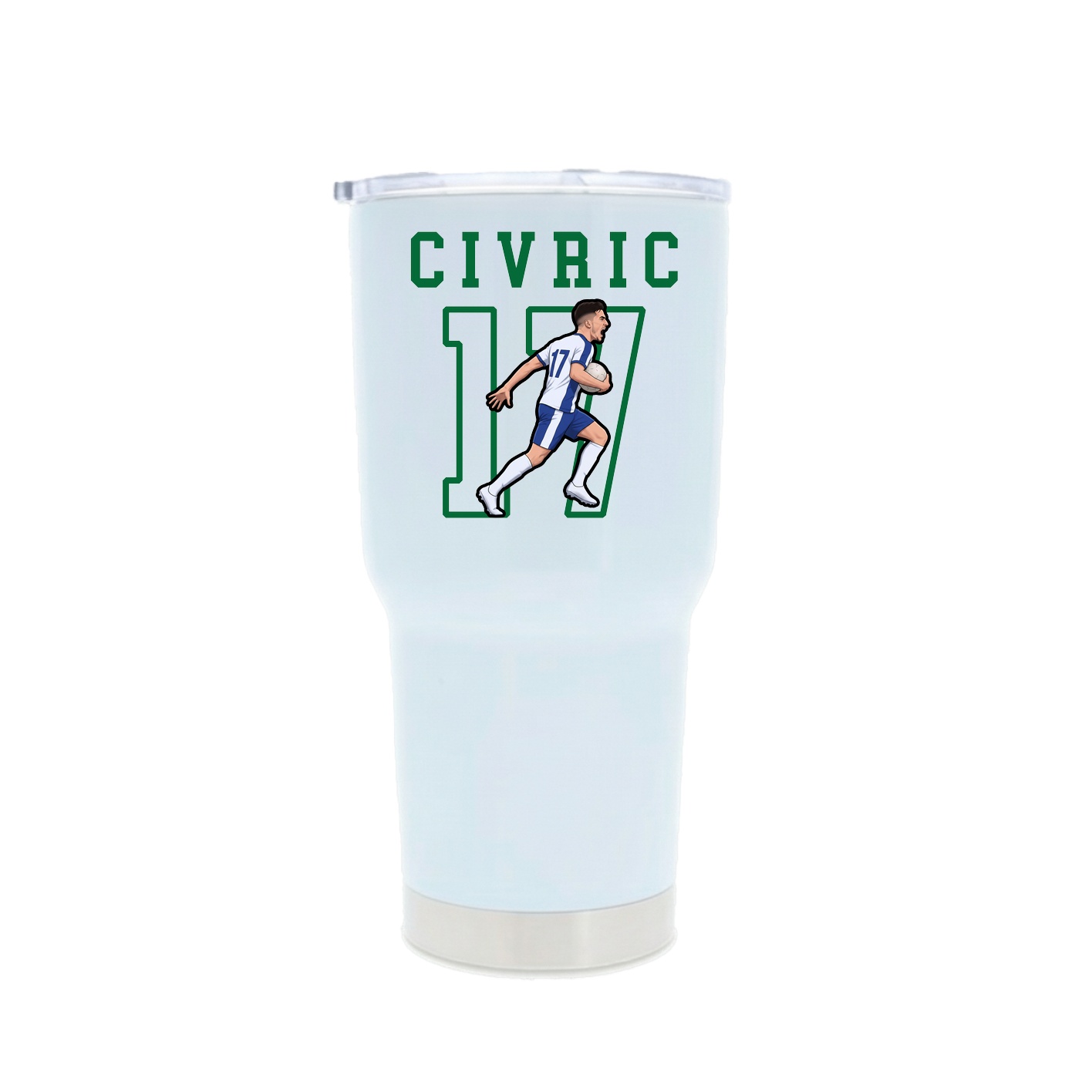 30oz Stainless Steel Tumbler — Shirsey in White
