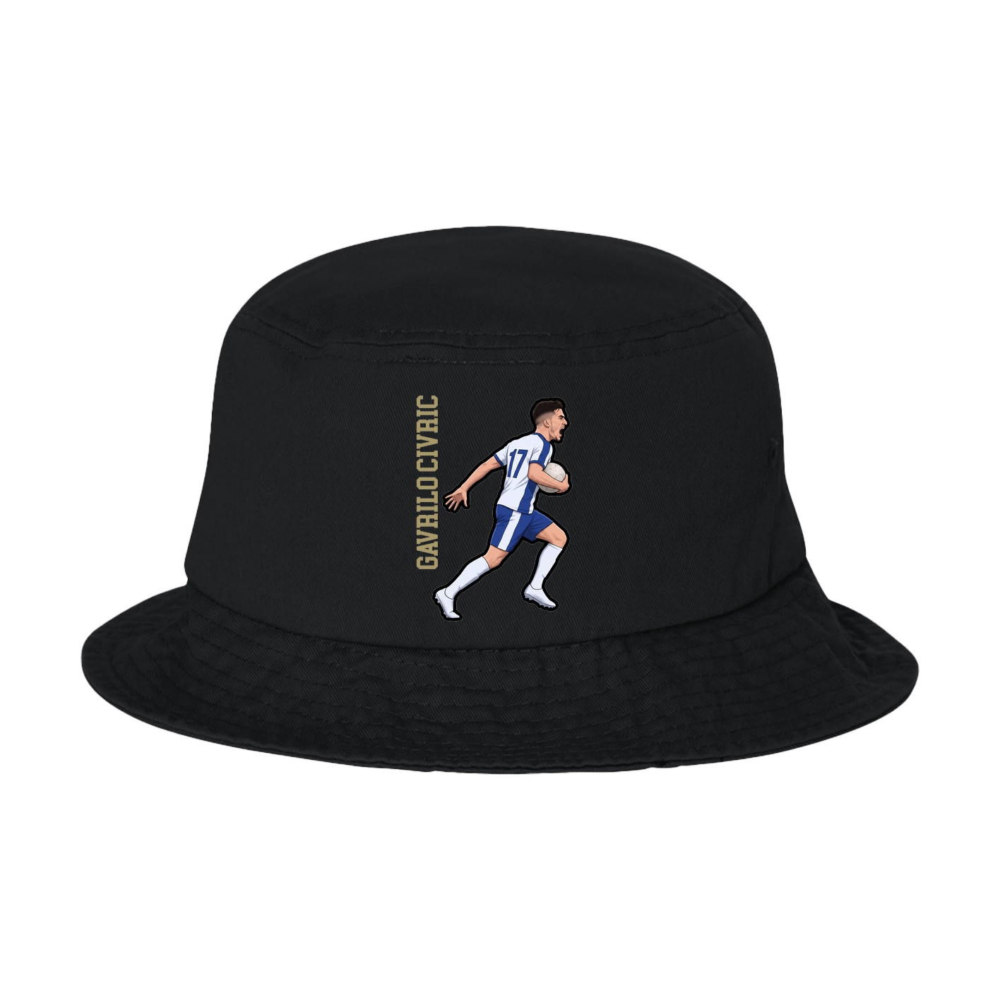 Bucket Cap — Name Vertical in Black