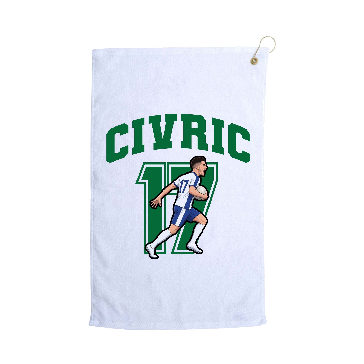 Golf Towel — Number in White