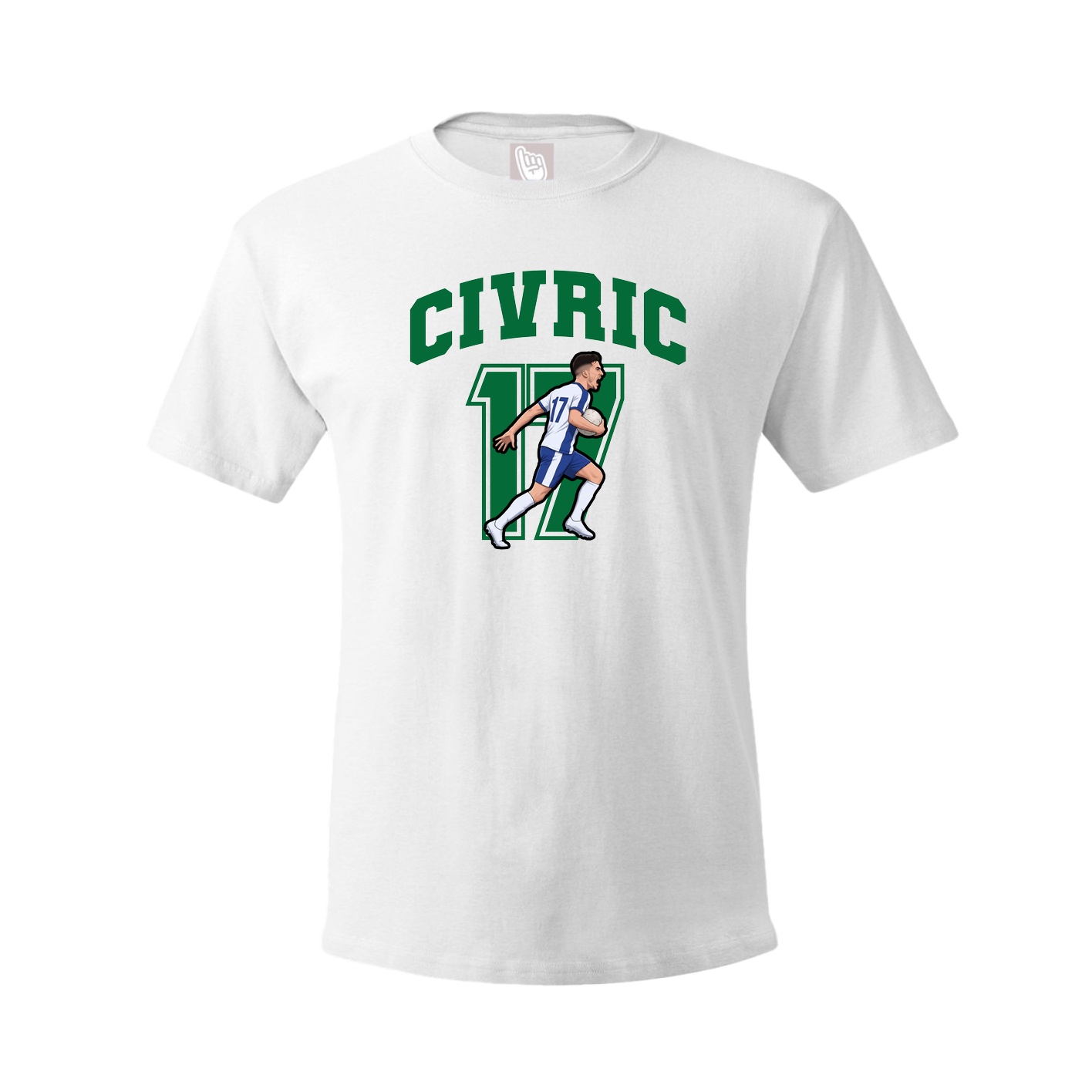 Youth Tee — Number in White