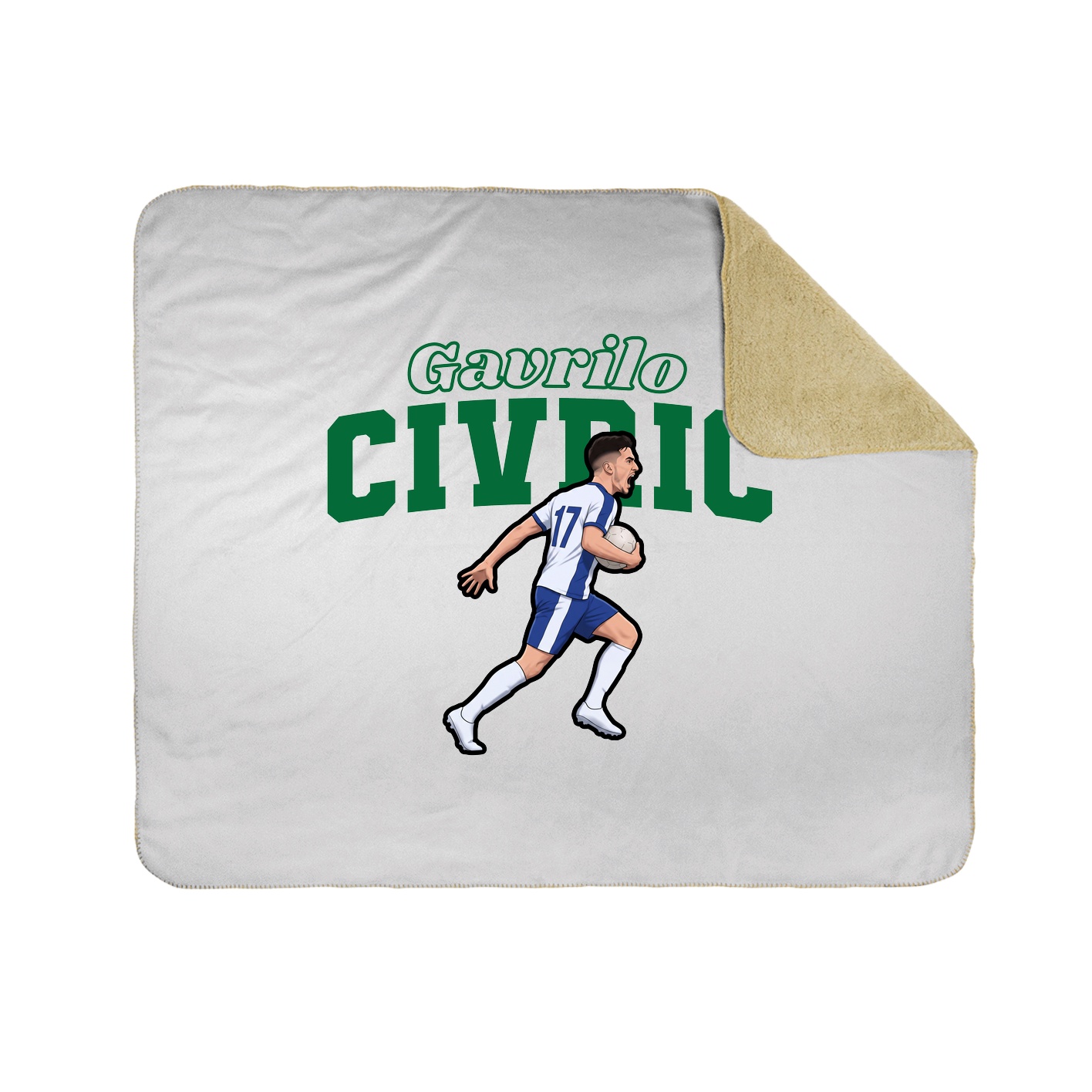 Throw Blanket — Name Arch in White