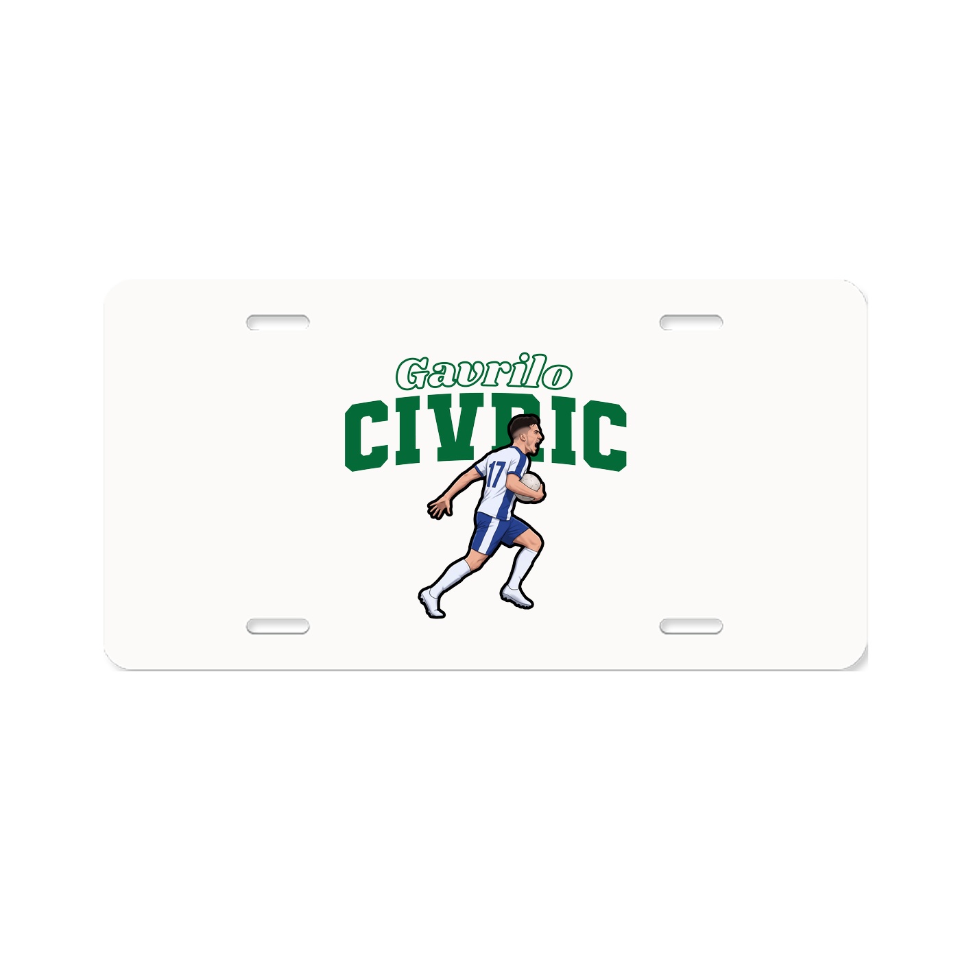 License Plate — Name Arch in Classic