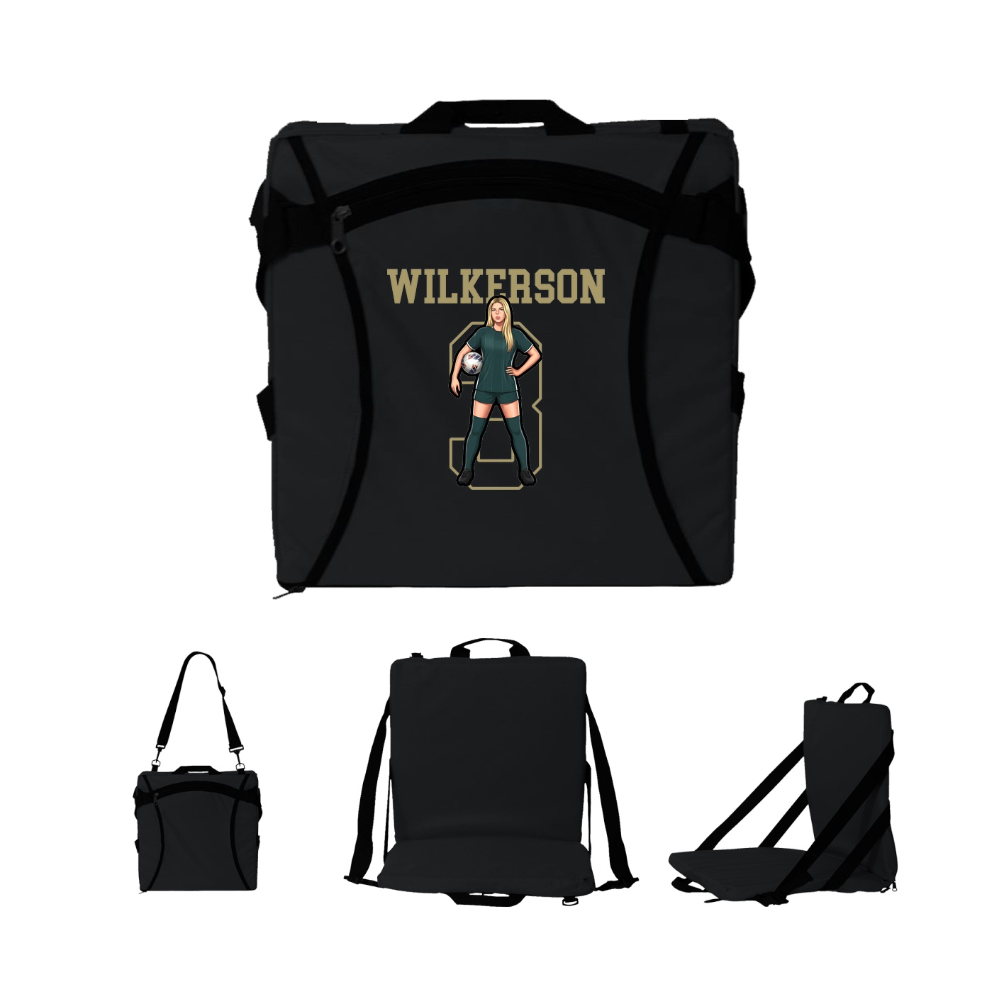 Folding Stadium Seat — Shirsey in Black