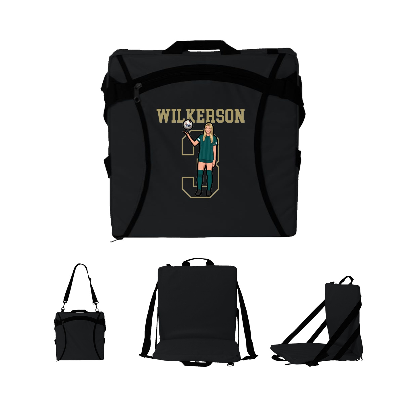 Folding Stadium Seat — Shirsey in Black
