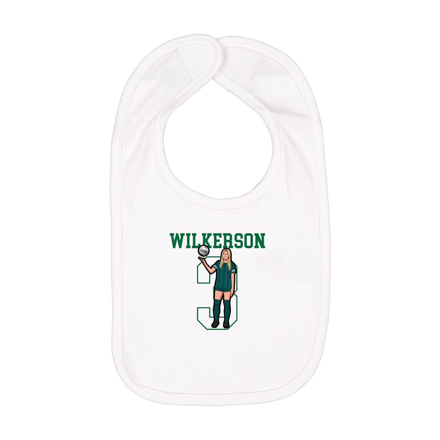Infant Bib — Shirsey in White