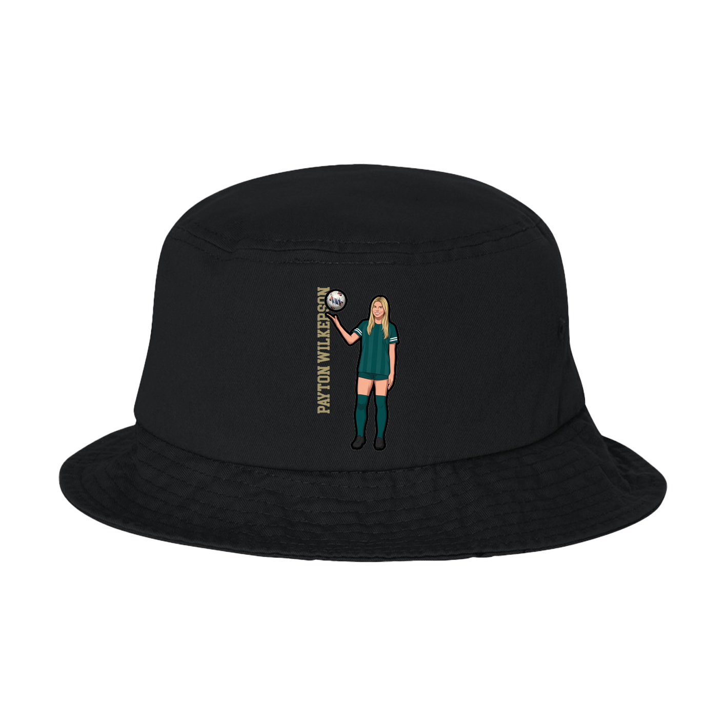 Bucket Cap — Name Vertical in Black