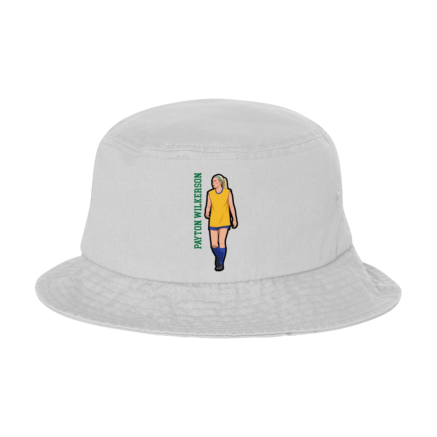 Bucket Cap — Name Vertical in White