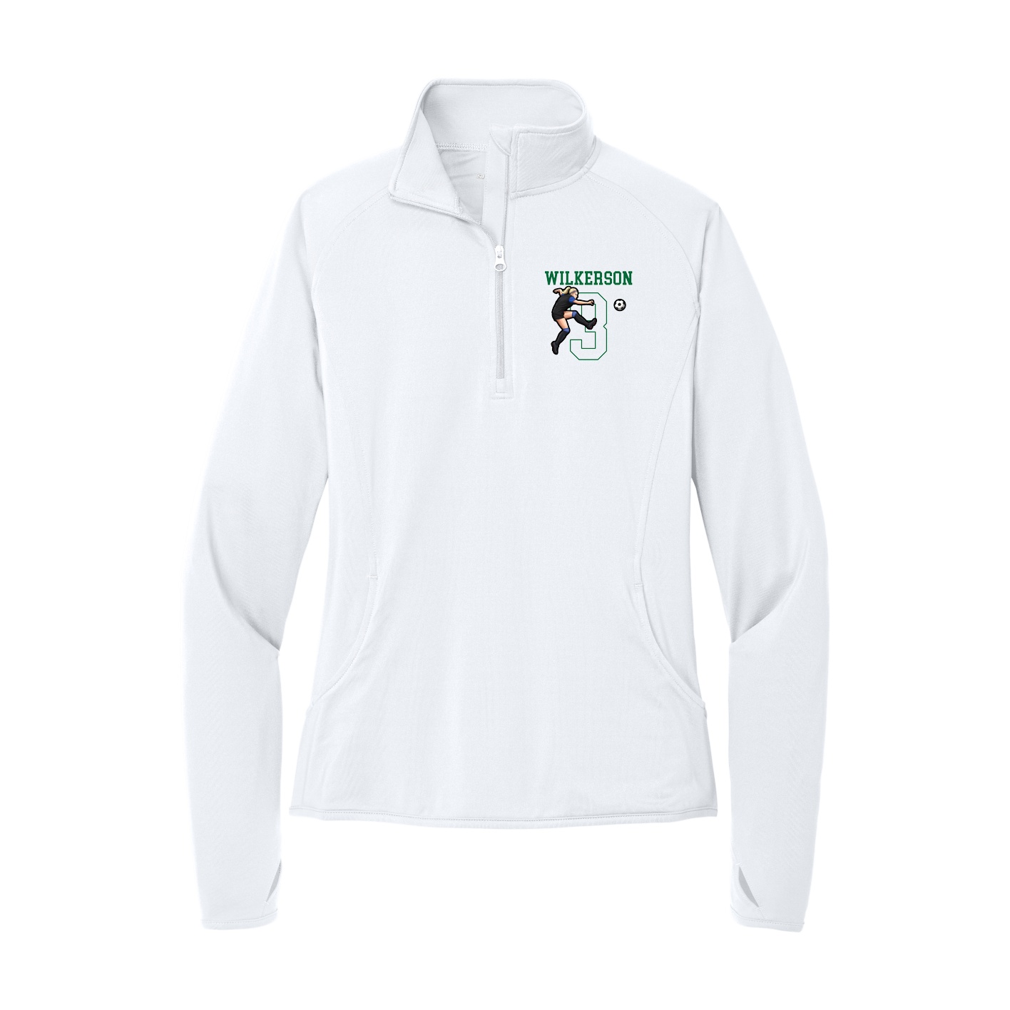 Women's Q-Zip Pullover — Shirsey in White