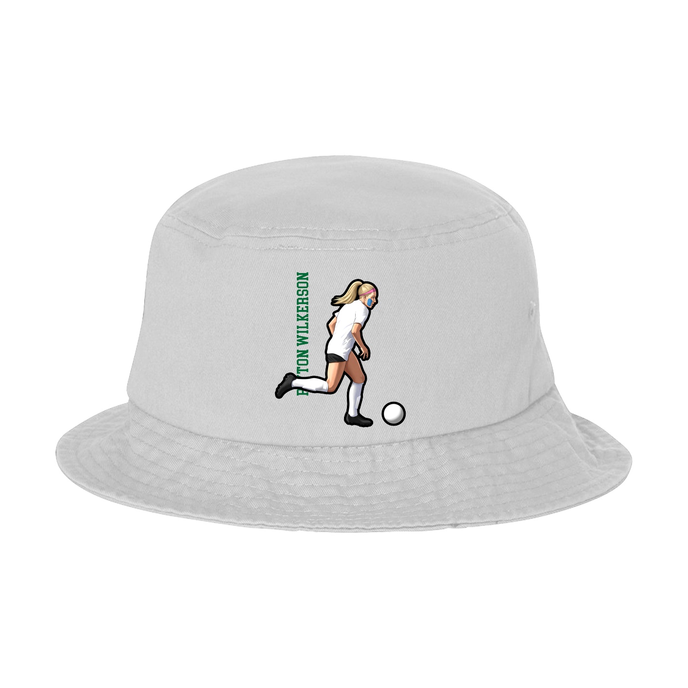 Bucket Cap — Name Vertical in White