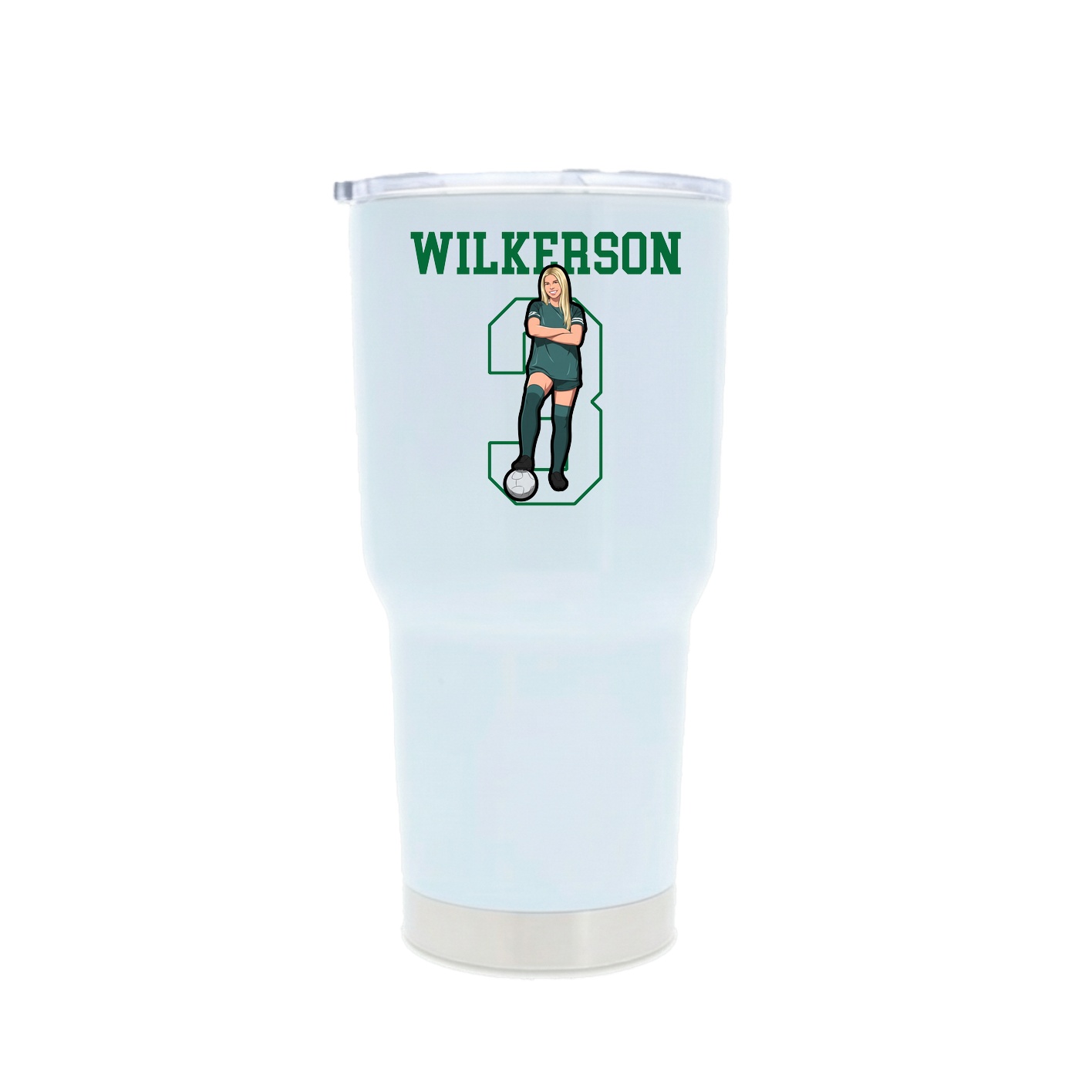 30oz Stainless Steel Tumbler — Shirsey in White
