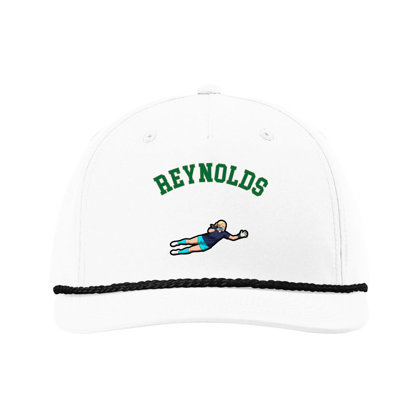 Five-Panel Classic Rope Cap — Shirsey Arch in White
