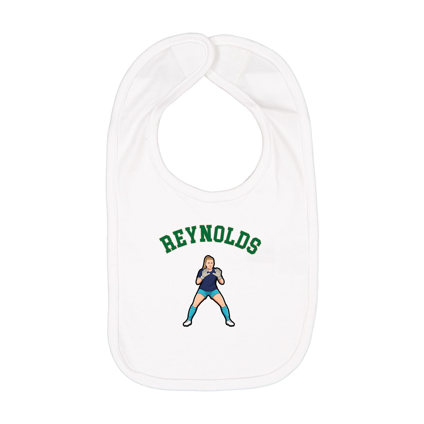 Infant Bib — Shirsey Arch in White