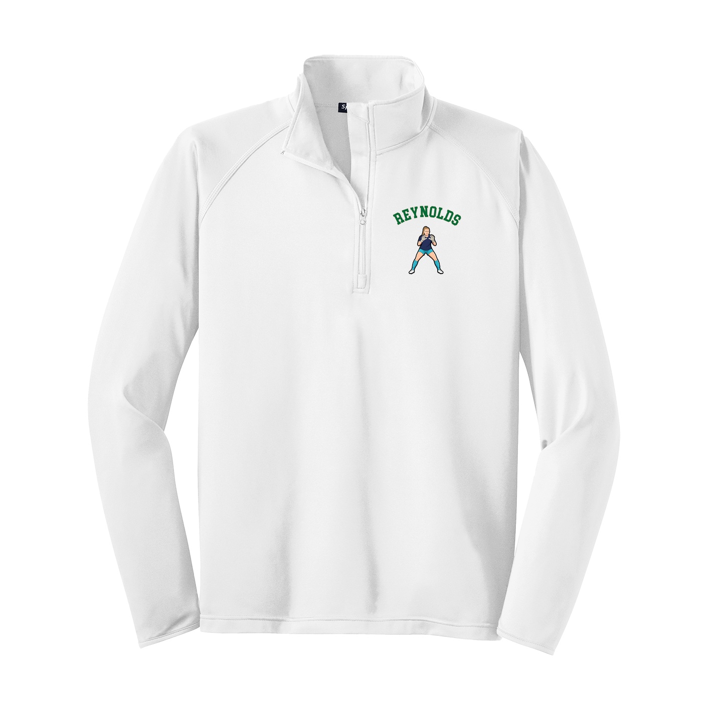 Q-Zip Pullover — Shirsey Arch in White
