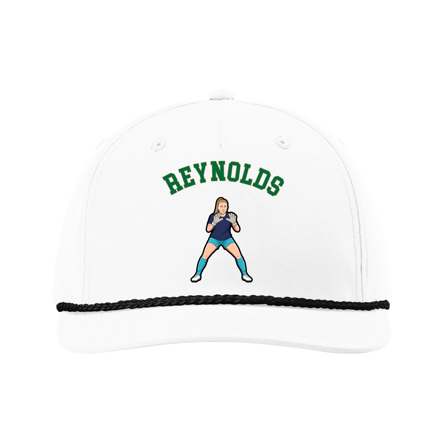 Five-Panel Classic Rope Cap — Shirsey Arch in White