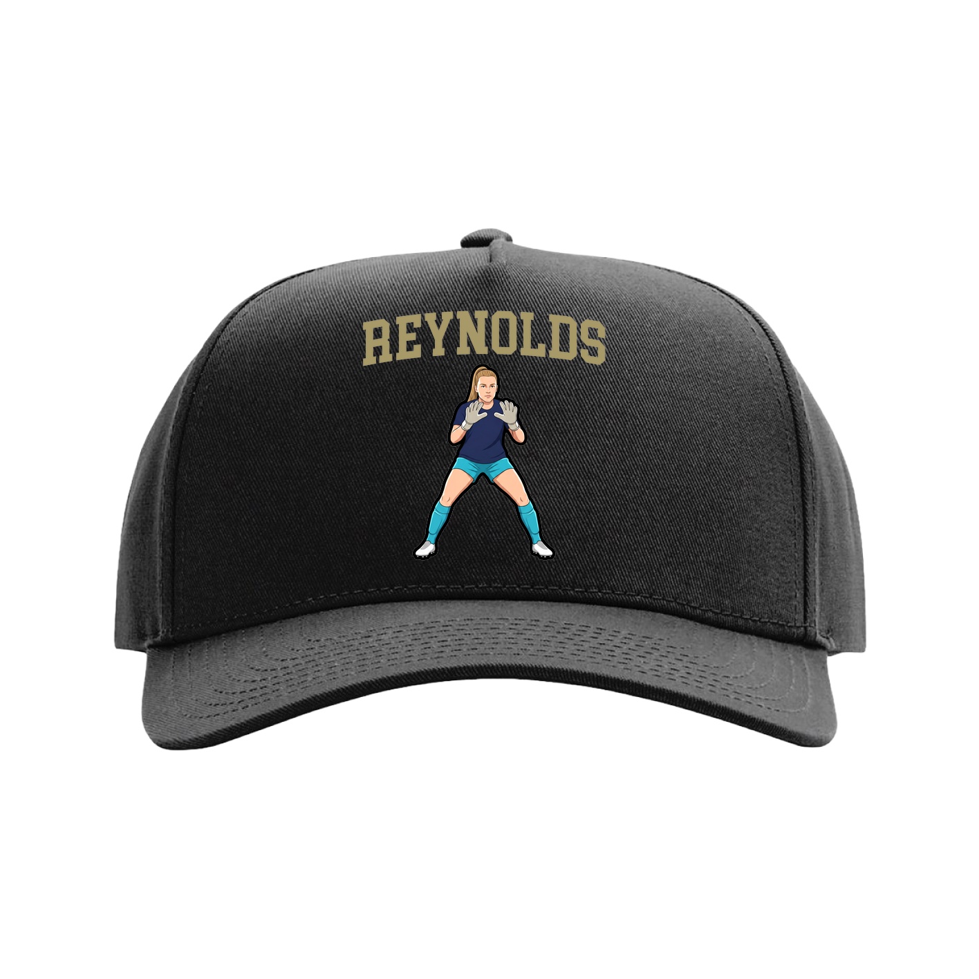 Full Fabric Five-Panel Champ Cap — Shirsey in Black