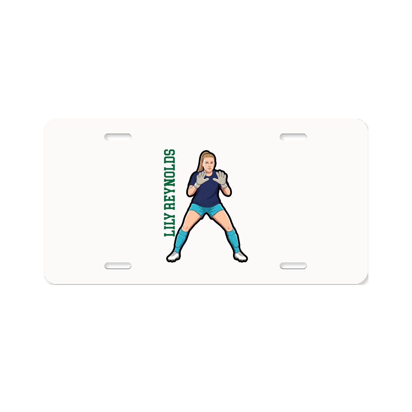 License Plate — Name Vertical in Classic