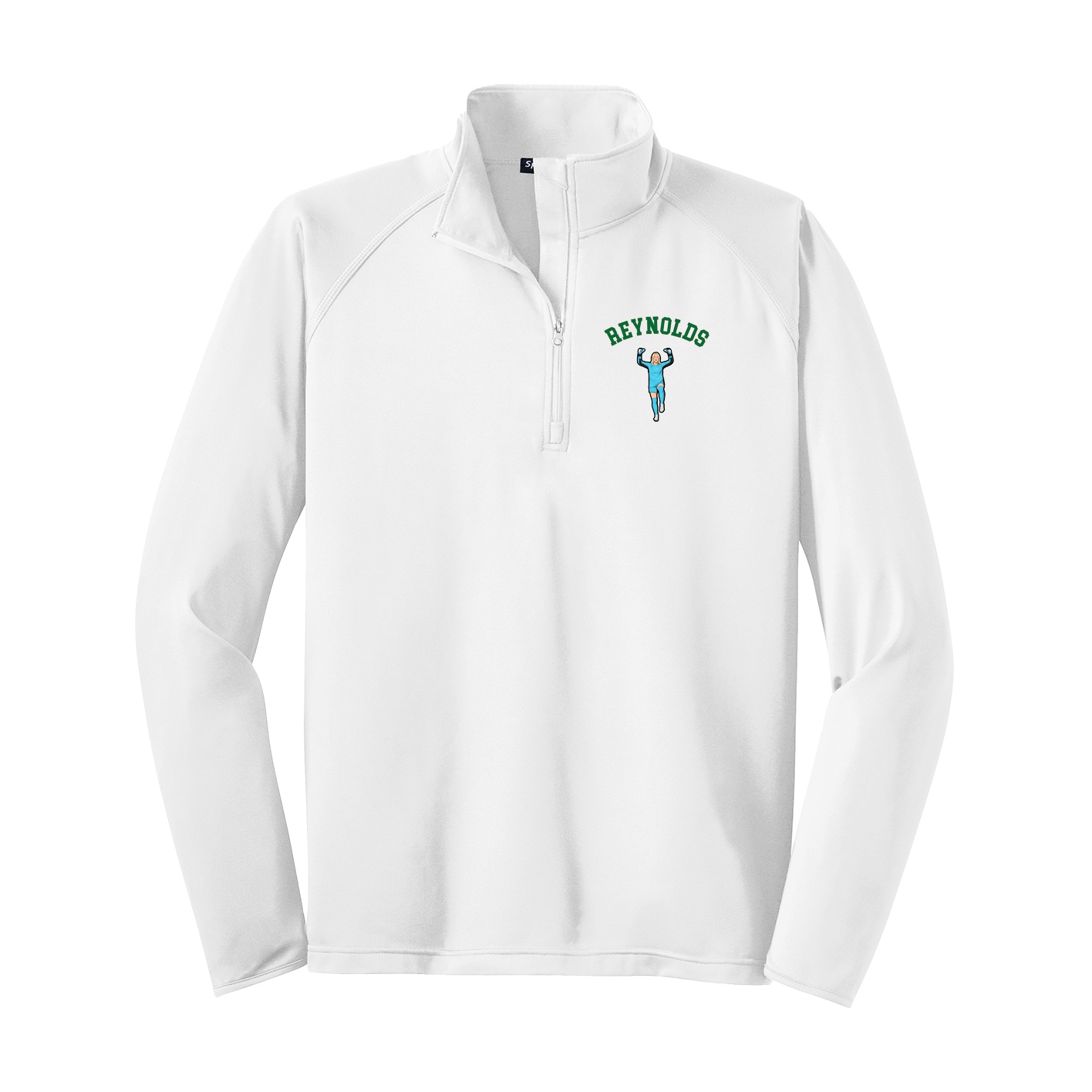 Q-Zip Pullover — Shirsey Arch in White