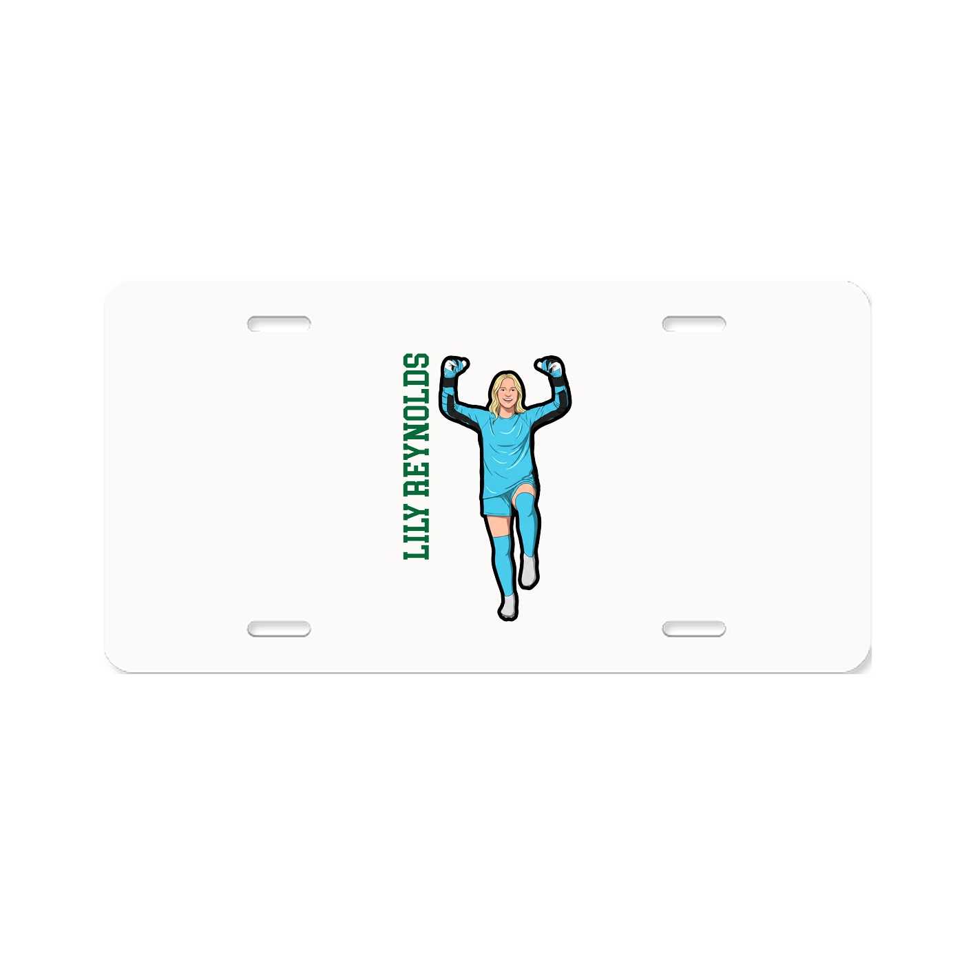 License Plate — Name Vertical in Classic