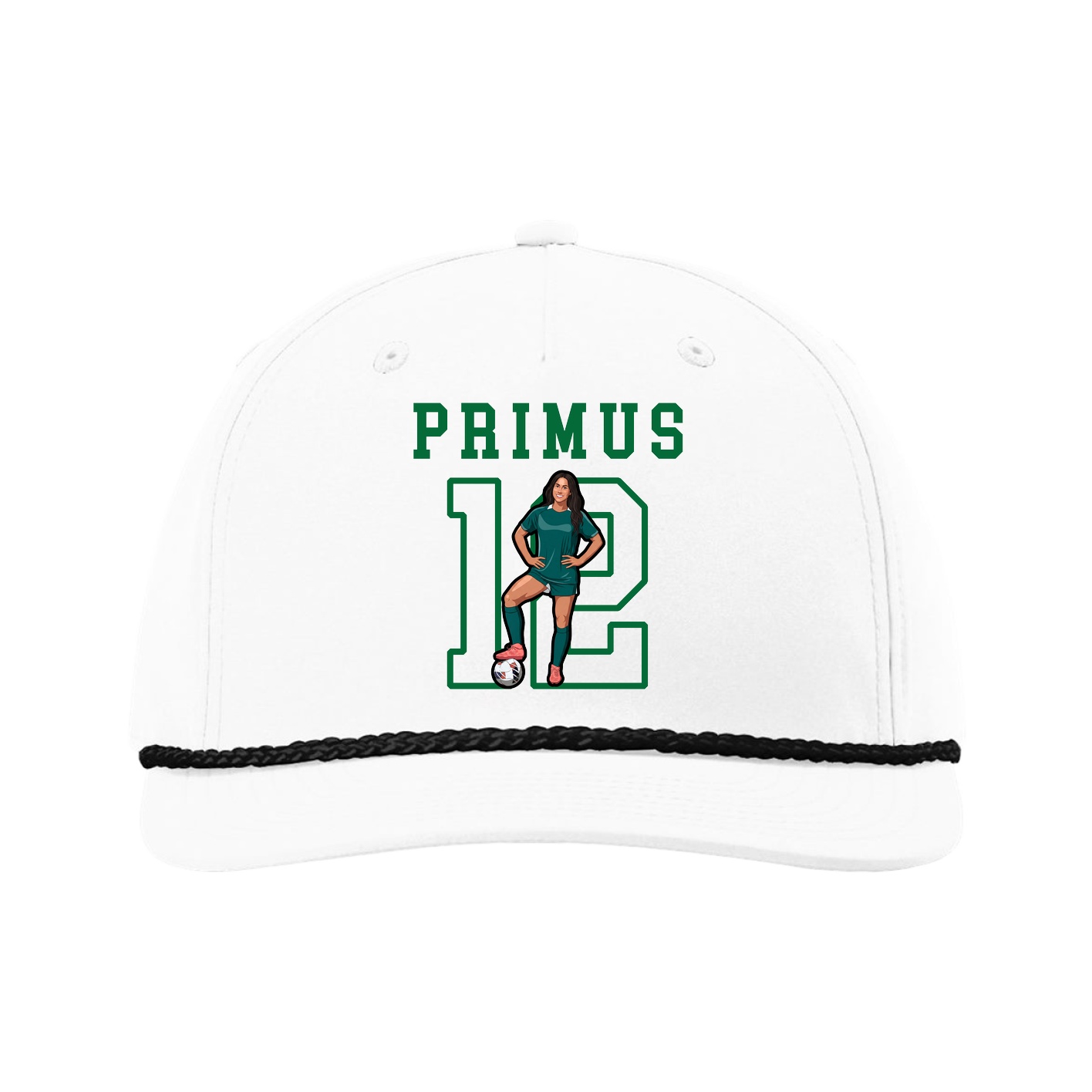 Five-Panel Classic Rope Cap — Shirsey in White