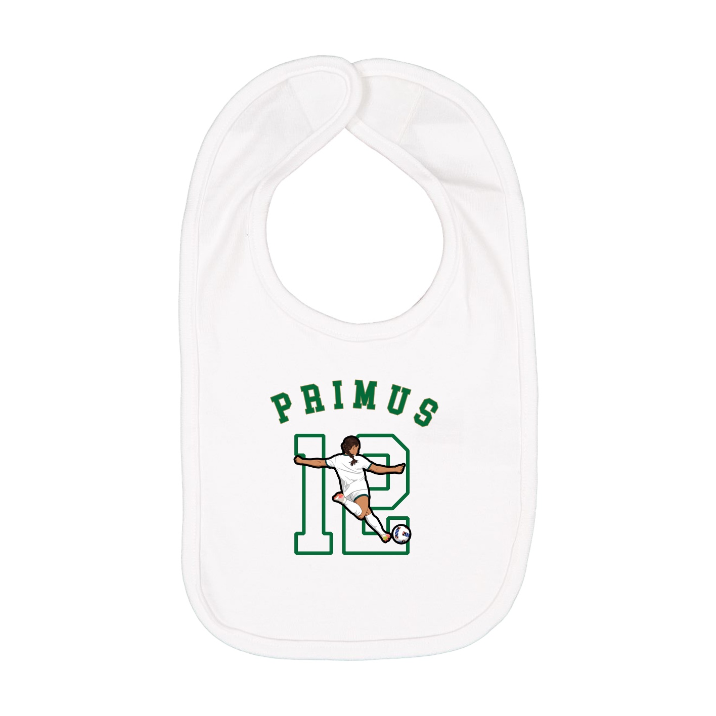 Infant Bib — Shirsey Arch in White