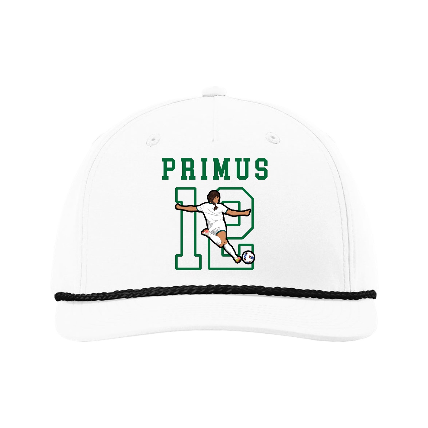 Five-Panel Classic Rope Cap — Shirsey in White