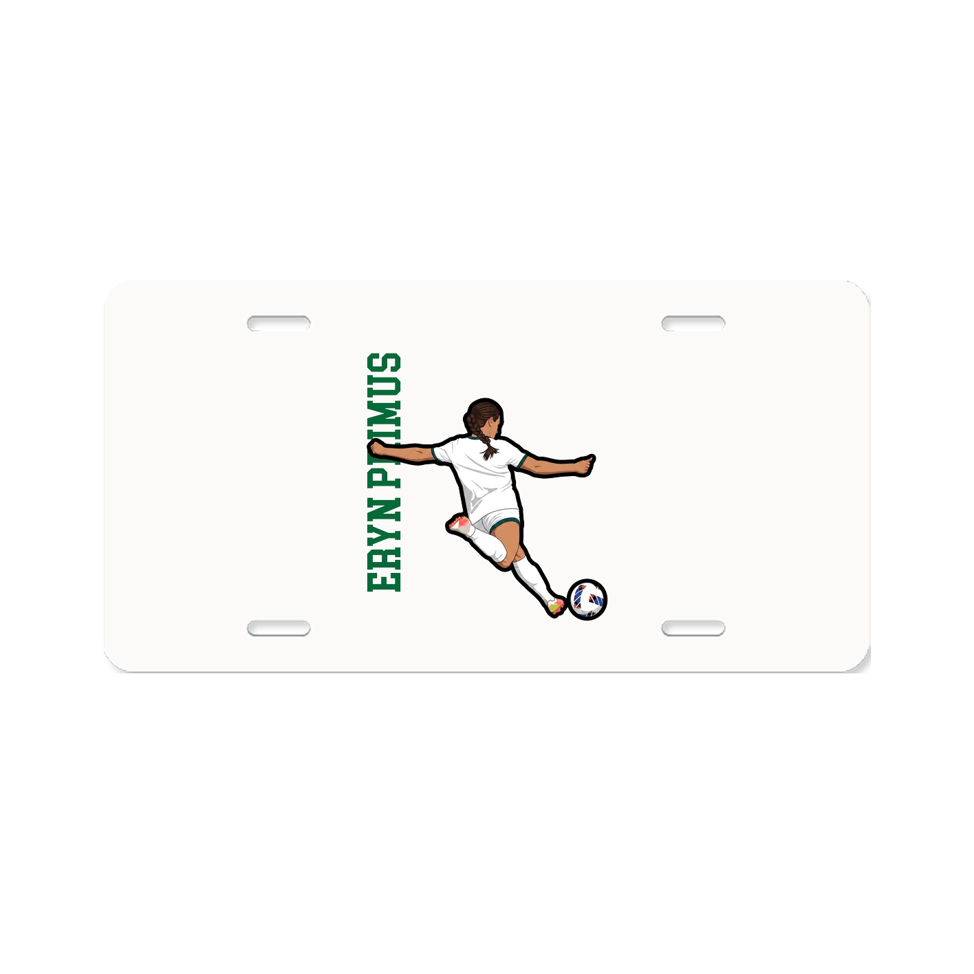 License Plate — Name Vertical in Classic