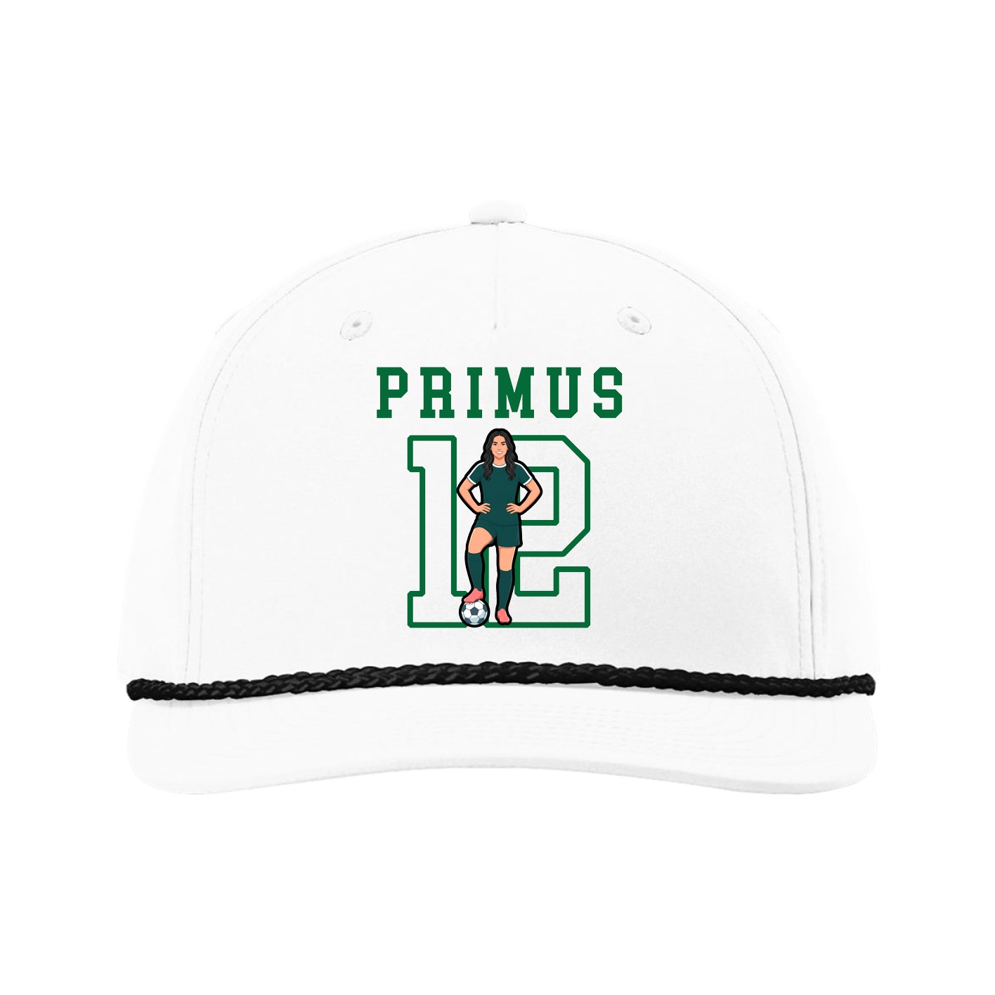 Five-Panel Classic Rope Cap — Shirsey in White